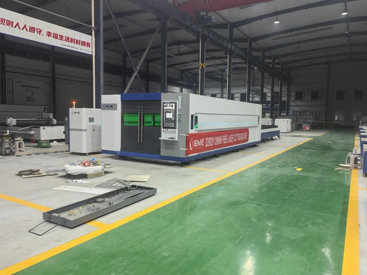 12kw Fiber Laser Cutting Machine Working at Customer Factory