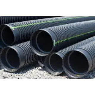 10 in Dia x 20 ft L Double Wall Corrugated Pipe