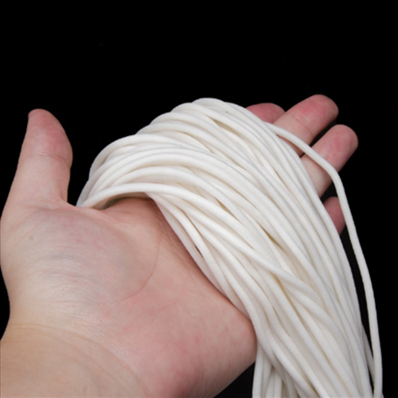 White Black Rubber O Ring Cord