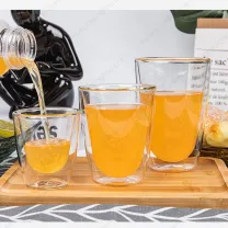 Juice Cups Double Walled Glass