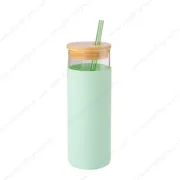 Glass Water Bottle With Straw