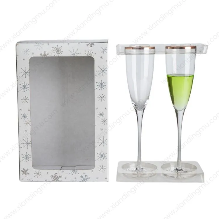 Champagne Goblet Glass With Gold Decoration