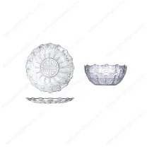 Glass Plate And Bowl Set