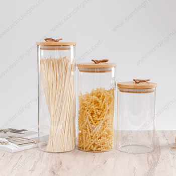 Glass Jars With Wooden Lids