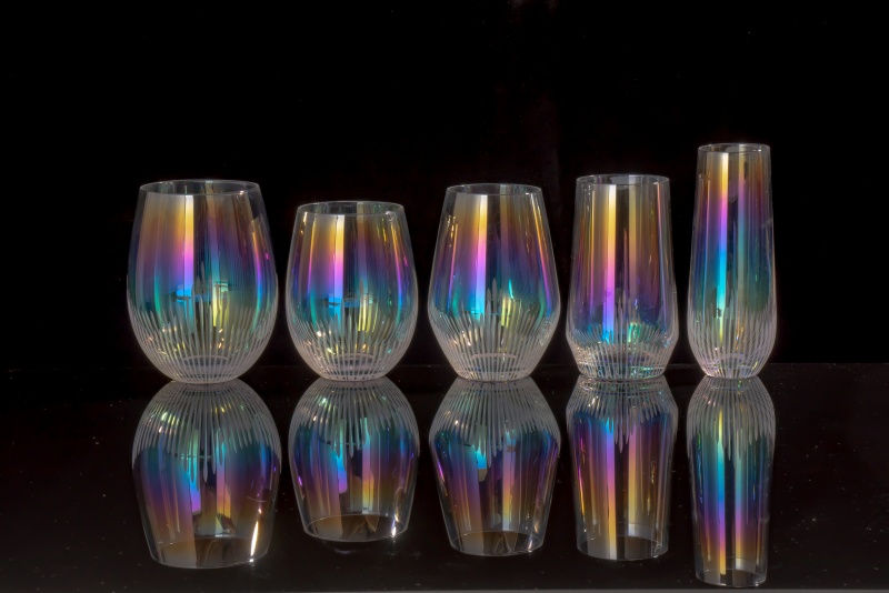 Is electroplating colored glassware safe?