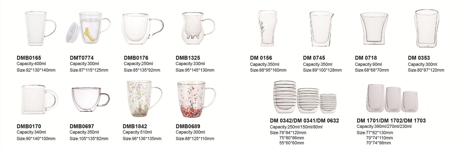 Double Walled Glass Mugs Cups