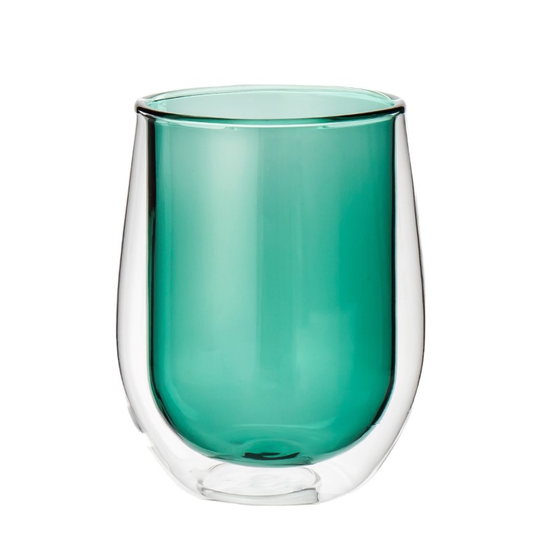 Colored Double Wall Glass Cups