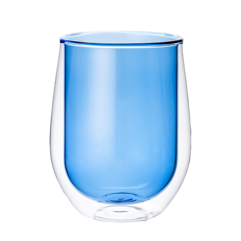 Colored Double Wall Glass Cups