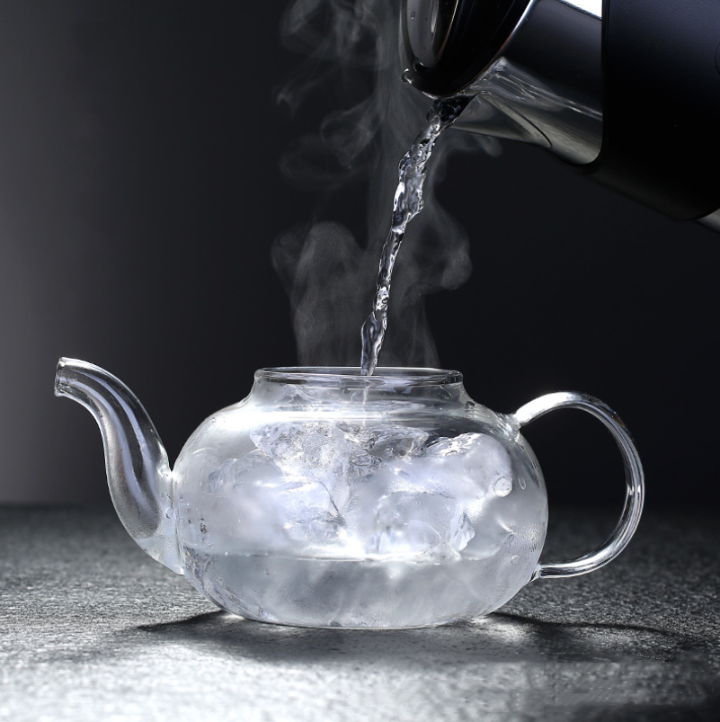 Hand Blown Glass Teapot