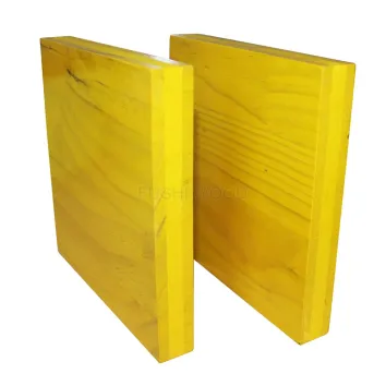 Plantilla de contrachapado de encofrado amarillo de 3 capas