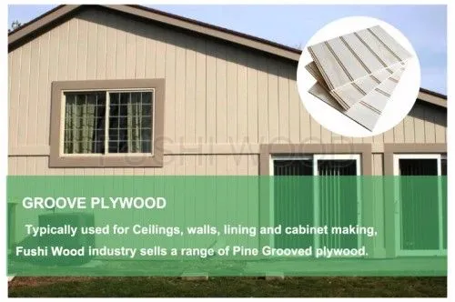 Grooved Plywood Sheets, Pine Wood Wall Paneling, V Groove Plywood Sheets