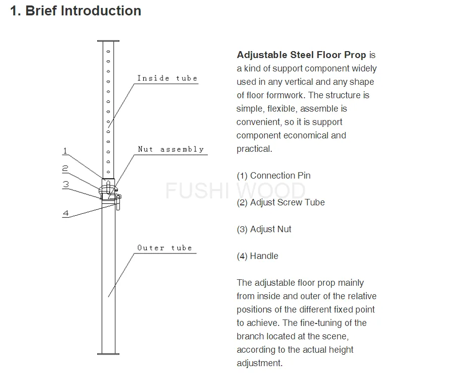 Adjust Steel Floor Prop Scaffold