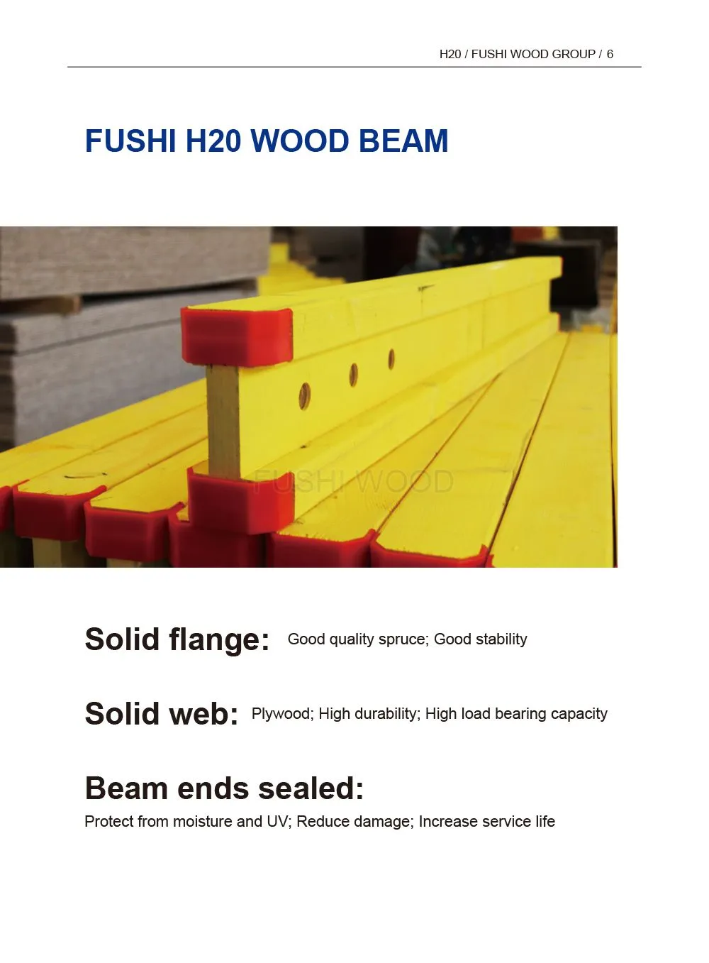 H20 wood beam size 2.9 & 3.9