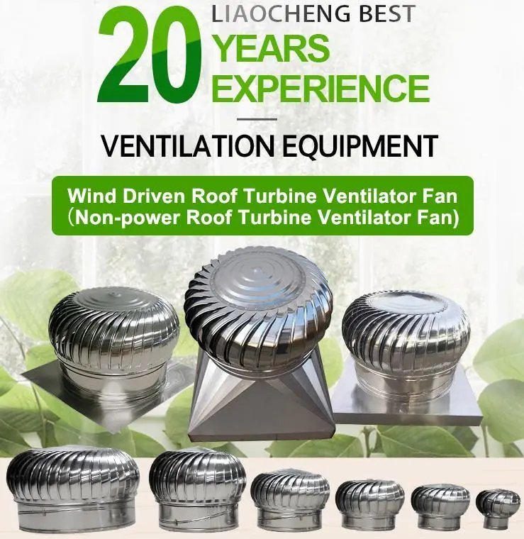 Wind Driven Industrial Turbine Ventilator for Workshop