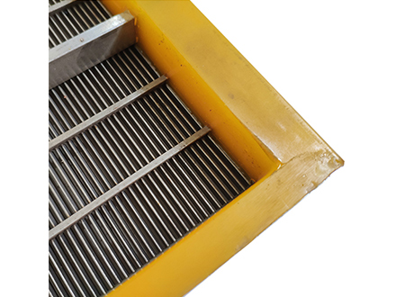 Wedge Wire Dewatering Screen Panel with Polyurethane Edged