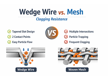 Why Wedge Wire Screens Resist Clogging Better Than Mesh